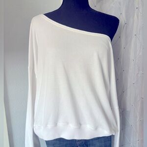 Women’s Oversized White Off the Shoulder Sweater